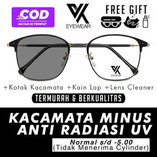 Kacamata 1924 & 8261 Minus dan Plus ANTI RADIASI UV & photocromic Korea Fashion Pria / Wanita / Anak