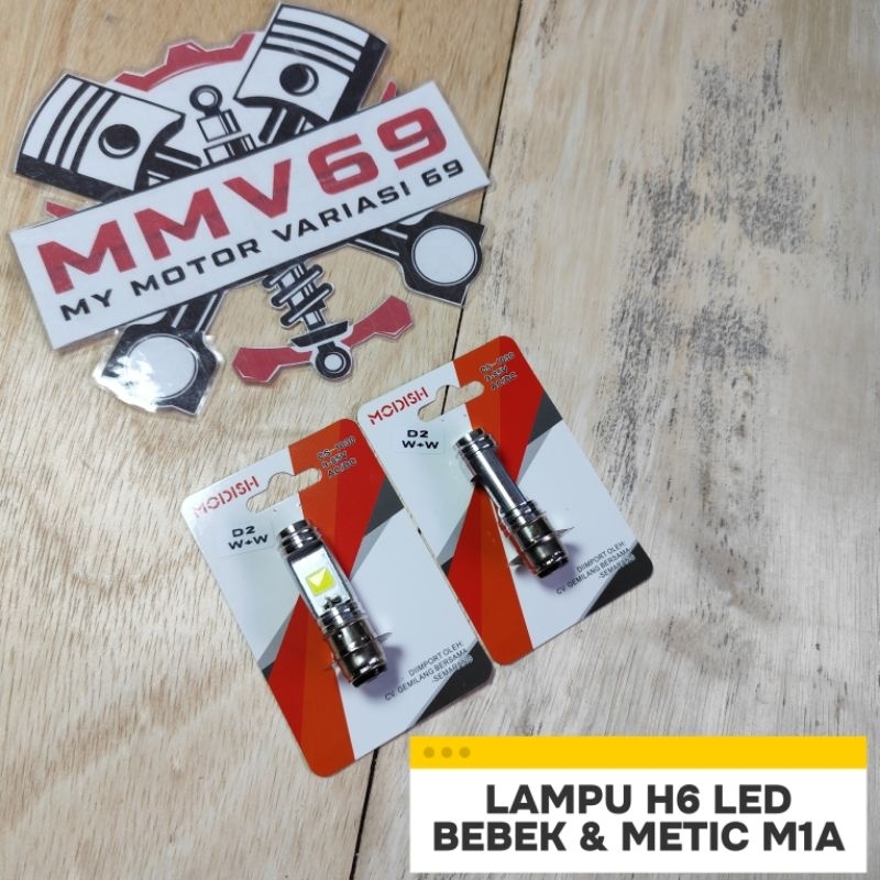 H6 LED HEADLIGHT 1 FOOT AC DC M1A PNP SUITABLE สําหรับรถจักรยานยนต์อัตโนมัติ, DURABLE, SUPER BRIGHT 