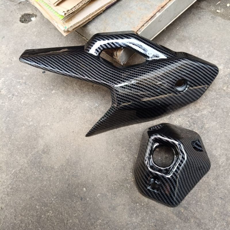 แพ็คเกจฝาครอบ EXHAUST + EXHAUST FUNNEL ADV 150 ADV 160 คาร์บอน