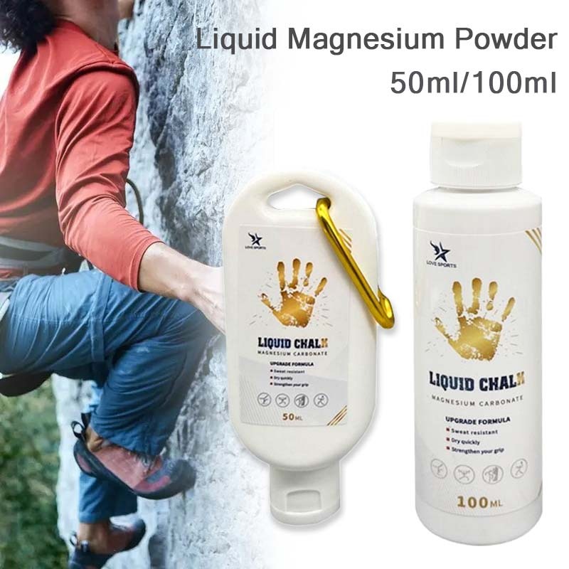 50/100ml Liquid Apur Gym Chalk Gym Non Slip Magnesium Gym Chalk แบบพกพาผงแมกนีเซียมกีฬาชอล์กยกแบบพกพ