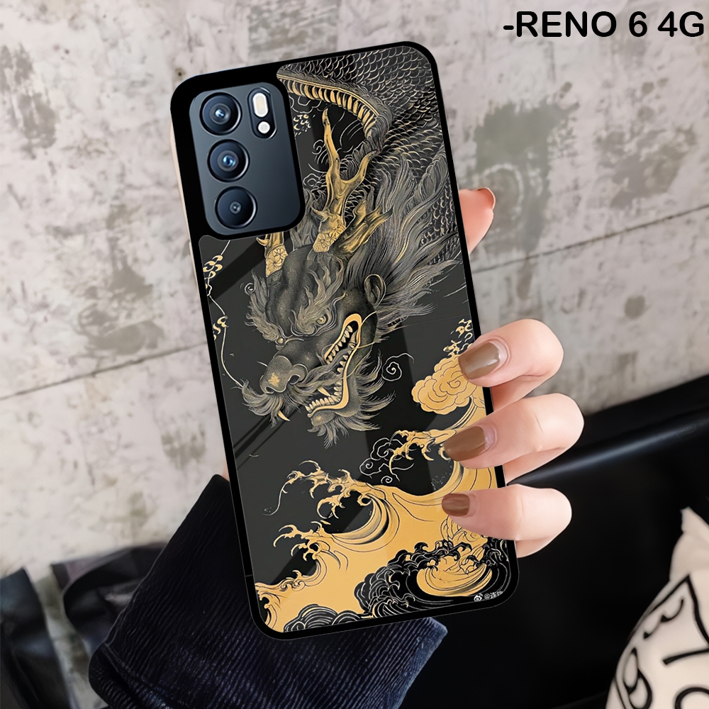 HP Oppo Reno 6 5 4 4G Reno 6 7 8 7z 8z 5G กรณีล่าสุด Hardcase 2D Glossy Glass Case Oppo Reno 6 4G แฟ