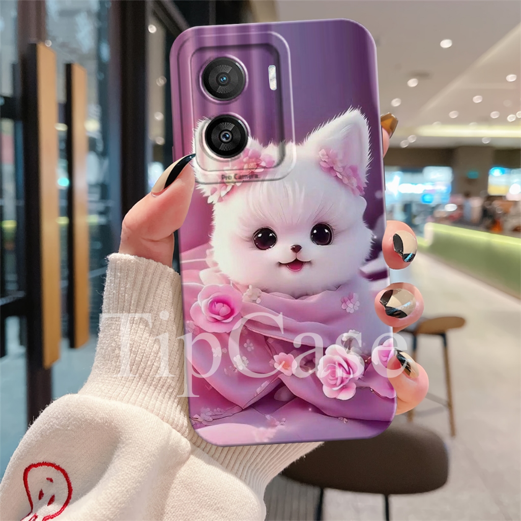 IQOO Z7 5G Casing / IQOO Z7X 5G Softcase Protect Camera Cute Cat Motif