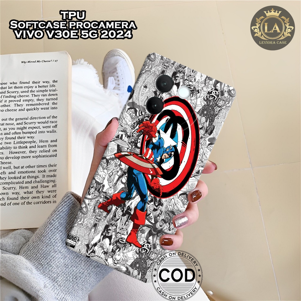 HP เคส VIVO V30E 5G 2024 ล่าสุด - เคสการ์ตูนแฟชั่น - เคส VIVO V30E 5G 2024 Softcase - เคสกล้อง Pro -