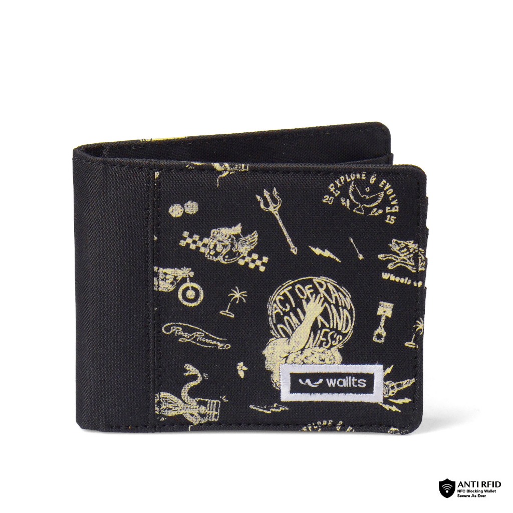 Wallts Keio Cruiser - กระเป๋าสตางค์ผ้าใบสองพับกันน้ําสําหรับผู้ชาย