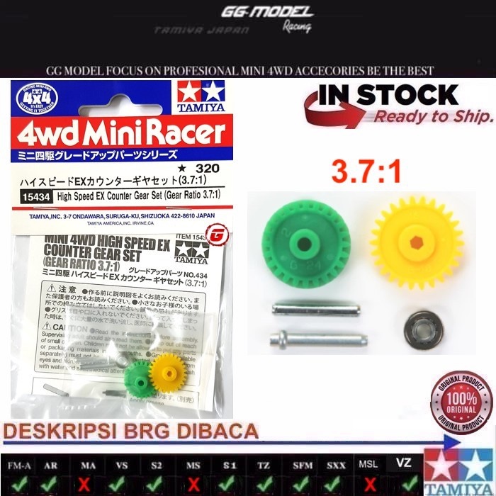 TAMIYA 15434 HIGHSPEED EX COUNTER GEAR 3.7:1