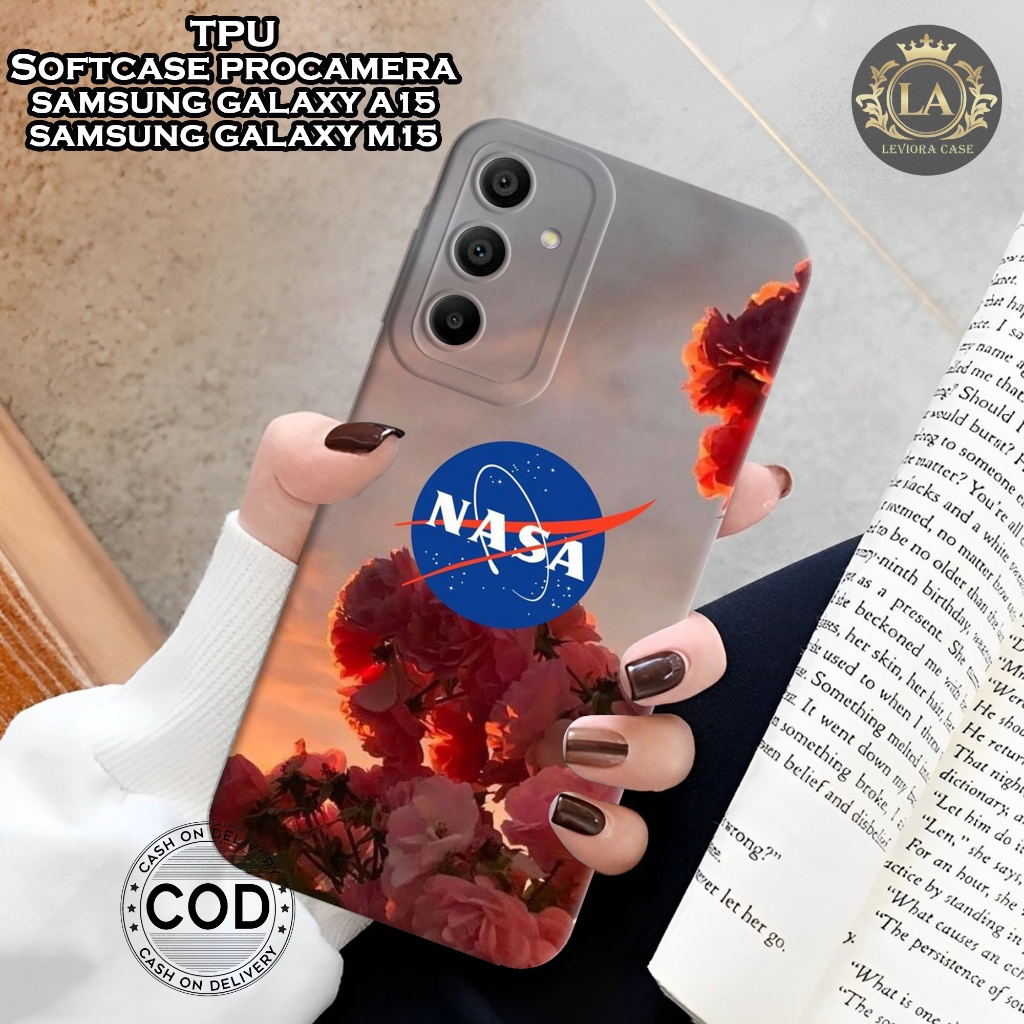 เคส HP Samsung A15 / M15 2024 ล่าสุด - เคสแฟชั่น NASA - Samsung A15 / M15 Softcase - เคสกล้อง Pro - 
