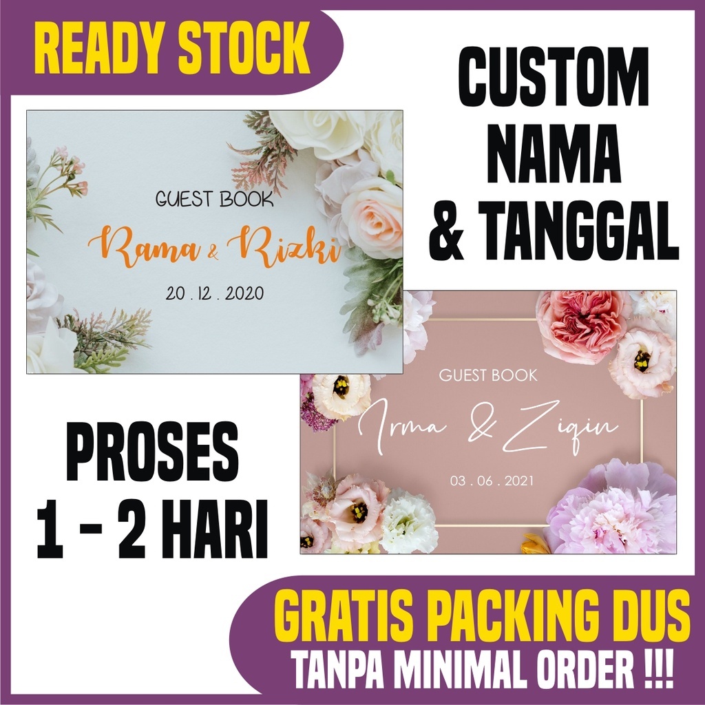 GUEST BOOK 400 GUEST BOOK WEDDING NAMES น่ารัก UNIQUE INVITAIONS SERIES 2