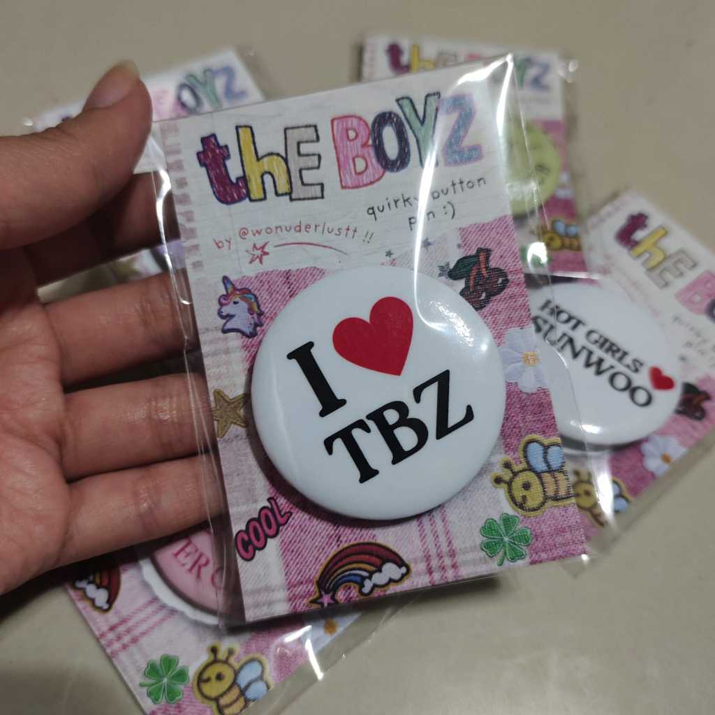 หมุดกระดุม The Boyz | I Love The Boyz Pin 44mm | เครื่องประดับพัด Deobi The Boyz Cute