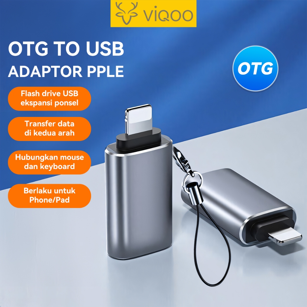 Viqoo Mini OTG Connector Lightning TO USB 3.0 TYPE C TO USB 2.0 อะแดปเตอร์ชาร์จตัวแปลงการถ่ายโอนข้อม