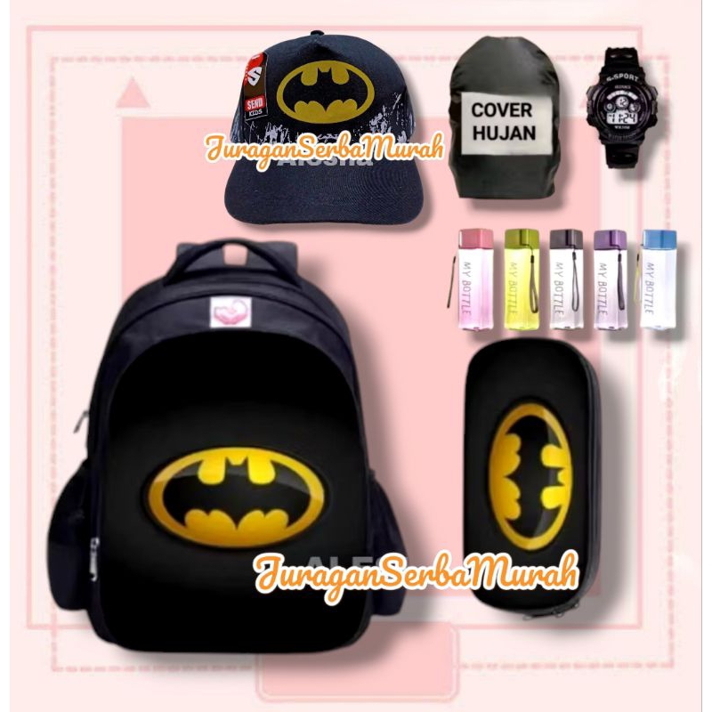 Marvel Super Hero Batman School Backpack for Boys Preschool Elementary School