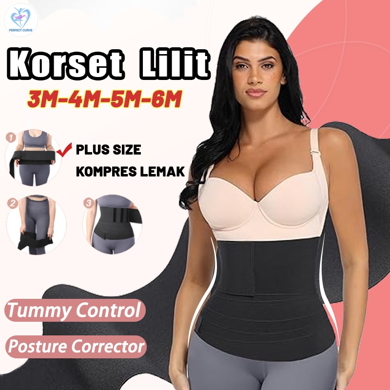 Slimming Wrap Corset 3M 4M 5M ยืดหยุ่นกระเพาะอาหาร Slimming Belly Burner คลอดบุตรรัดตัวกระดูกสันหลัง