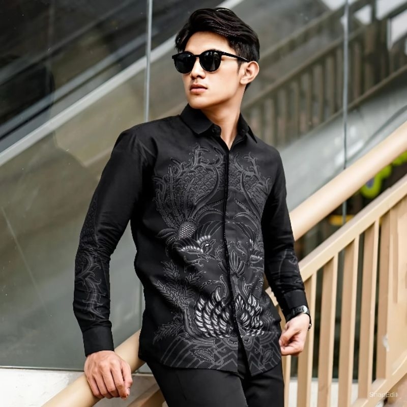 Katun KEMEJA Modern Men & 39;s Batik เสื้อแขนยาวลําลองแฟชั่นอินเทรนด์วันนี้ OL 126 ผ้าฝ้าย Batik ชุดขนาด ML XL XXL