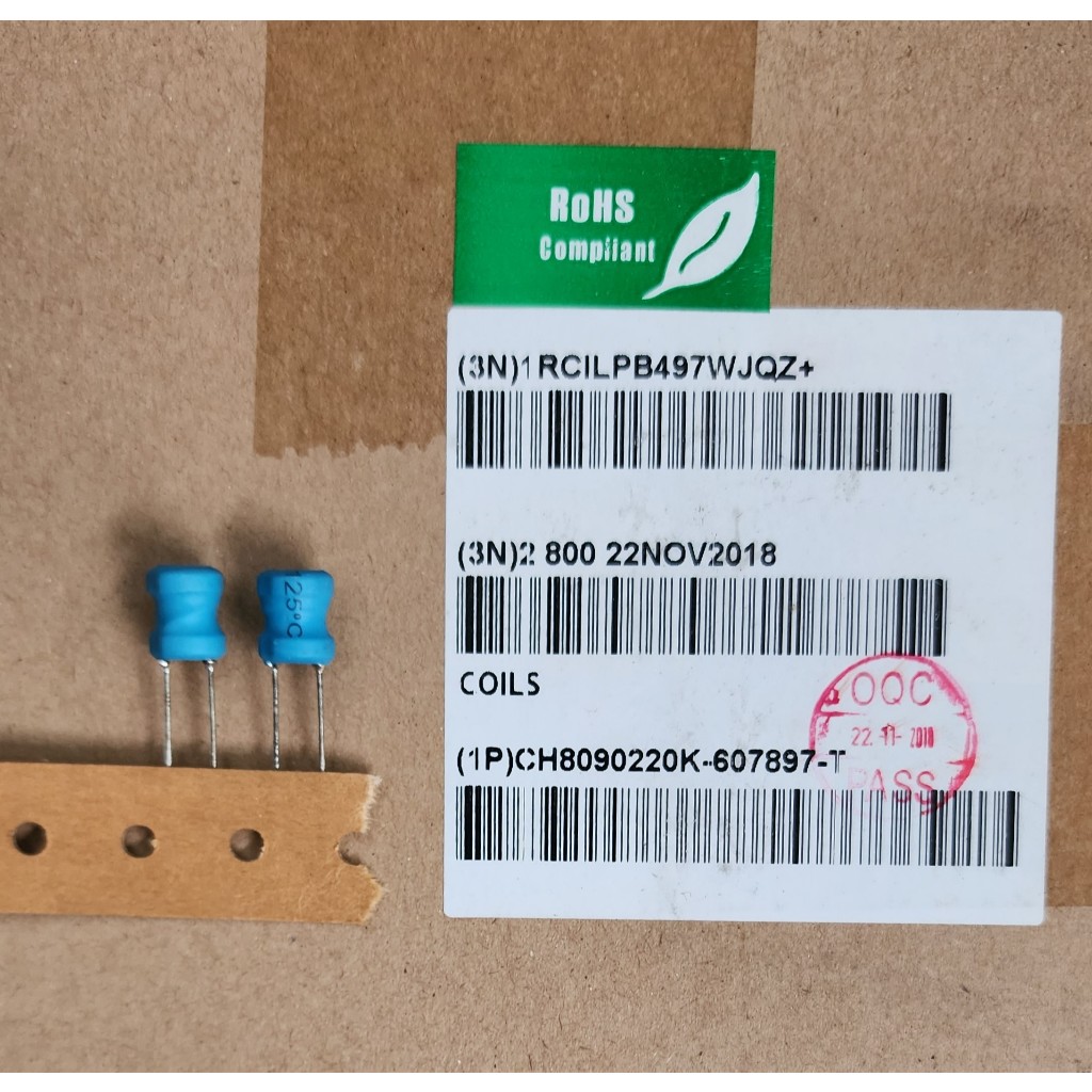 ต้นฉบับ Ferrit Spool 220K 22uH Inductor Coil - ราคาต่อ 10 ชิ้น