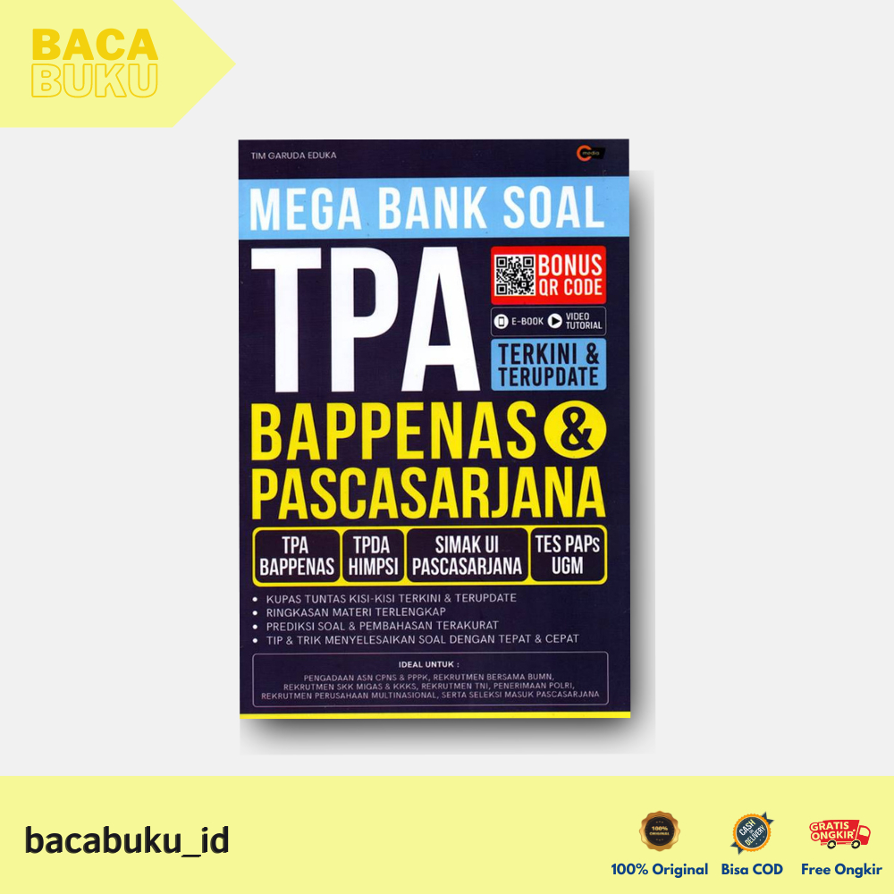 MEGA BANK OF QUESTIONS สําหรับ BAPPENAS & POST-PAIN TPA โดย Garuda Eduka Team - มัลติมีเดีย
