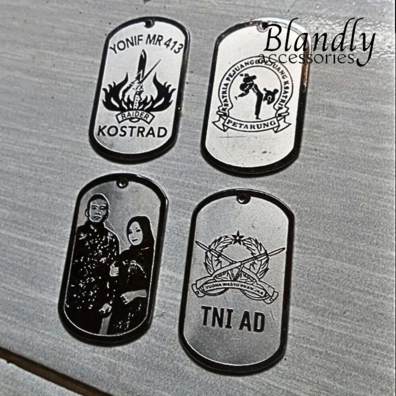 สร้อยคอรูปถ่ายและชื่อที่กําหนดเอง/สร้อยคอ TNI/DOGAGS/สร้อยคอ