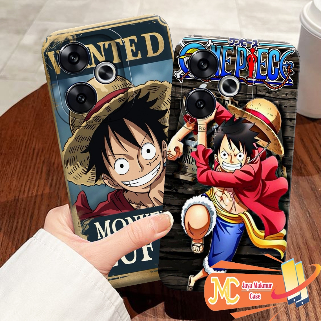 HP Sofcase poco f6 2024 F5 F4 F3 x5 x5 pro X6 x6 pro m6 pro note 13 pro plus Motif One Piece Luffy -