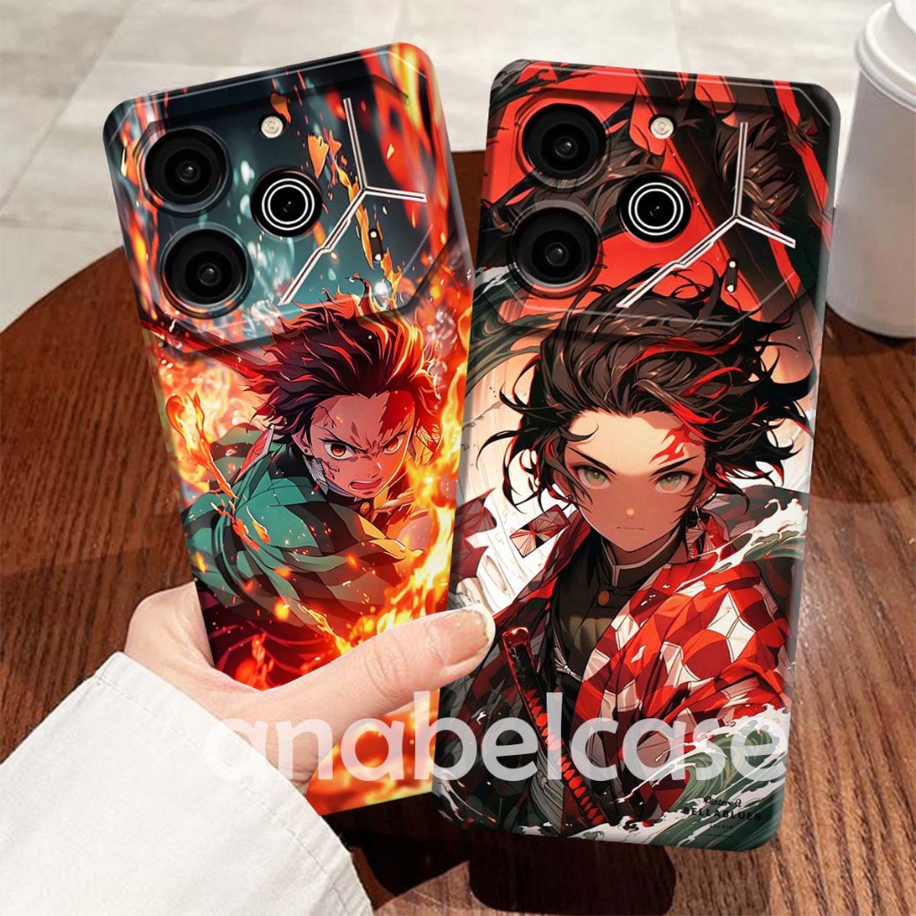 Softcase Tecno Motif Demon Slayer - เคสอนิเมะ - ANABELCASE [AN_POVA07] รองรับ Pova 6, Pova 6 Pro, Pova 5 Pro
