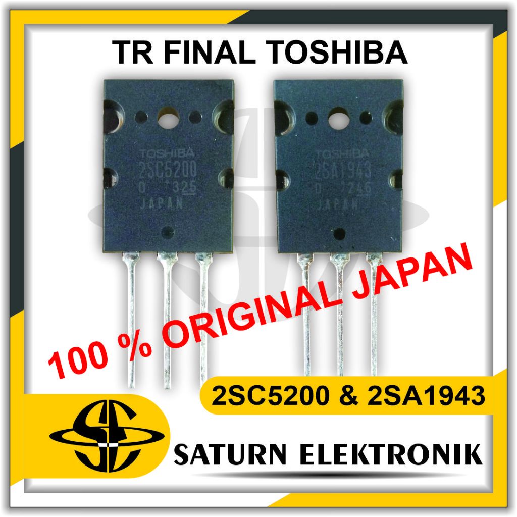 Toshiba A1943 C5200 2SA1943 2SC5200 Japan TR ทรานซิสเตอร์สุดท้าย 1 ชุด