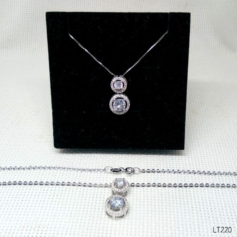 ผู้ใหญ่ 2 ชั้น เล่นไพ่คนเดียว จี้สร้อยคอ 925 เงินทองคําขาว - LT220 สําหรับเด็ก วัยรุ่น ผู้ใหญ่