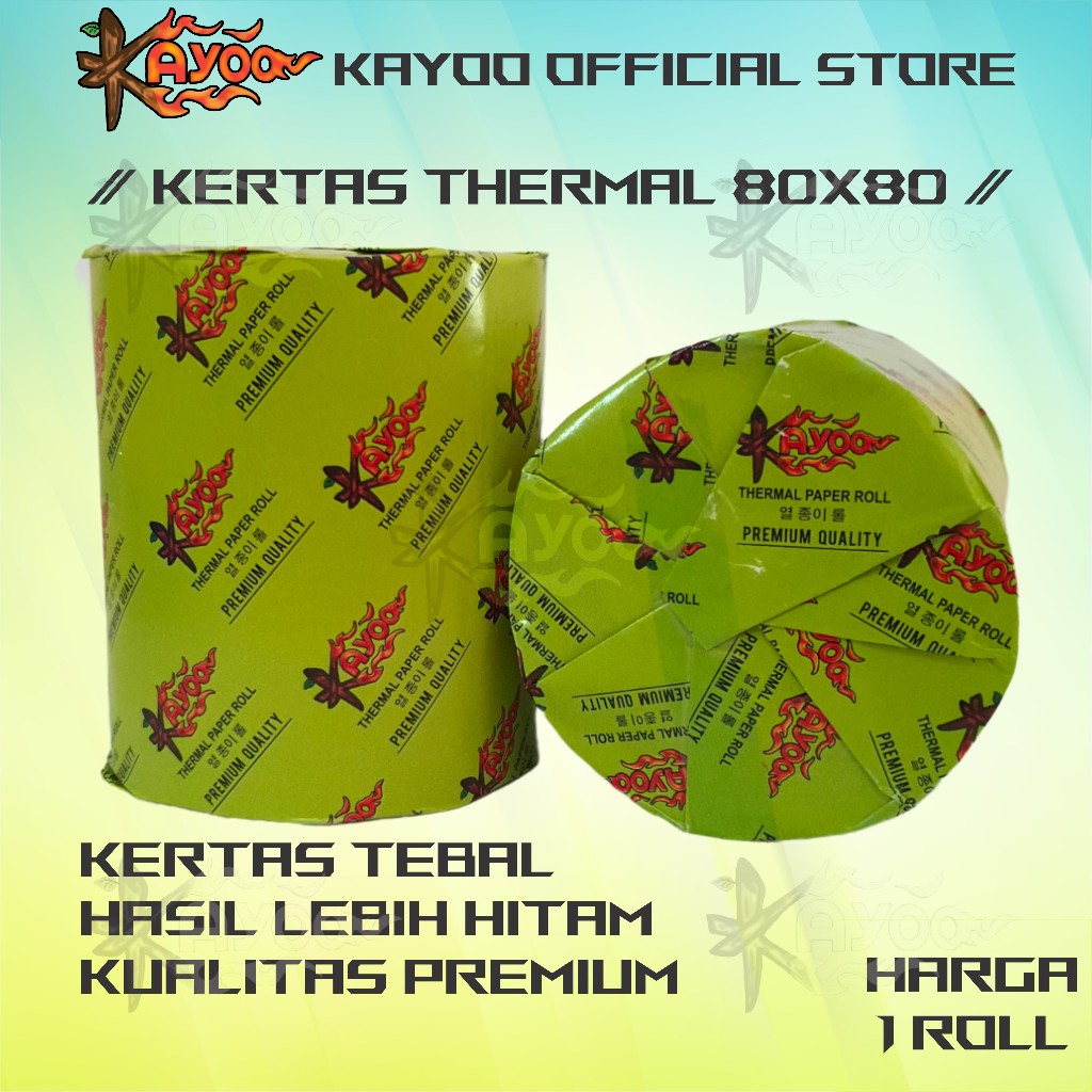 KAYOO THERMAL PAPER CASH RECIPT กระดาษม้วน THERMAL 80MM 80X80 THERMALT PRINTER 79 80 x 80x80MM