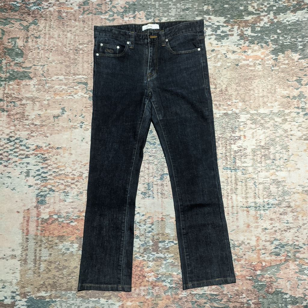 Plac BERLIN Slim Straight Jeans - Navy Garment - วัสดุยืดหนา (33) Seamless