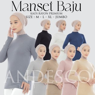 Manset Baju Lengan panjang  Bahan Kaos Rayon Premium Adem, Lembut & Menyerap Keringat