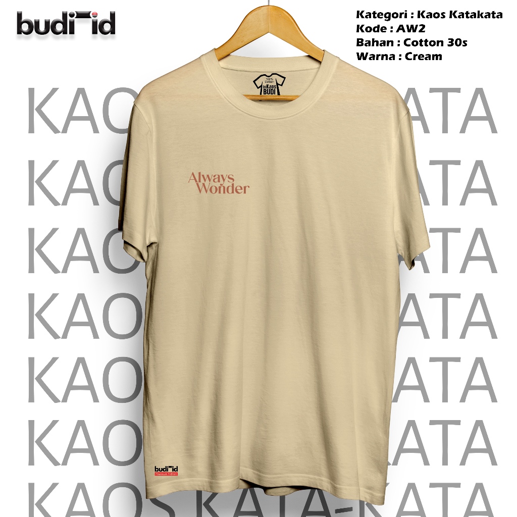 Always Wonder Word T-AW2 เสื้อคําเฉพาะสุดเท่สําหรับผู้ชายและผู้หญิง