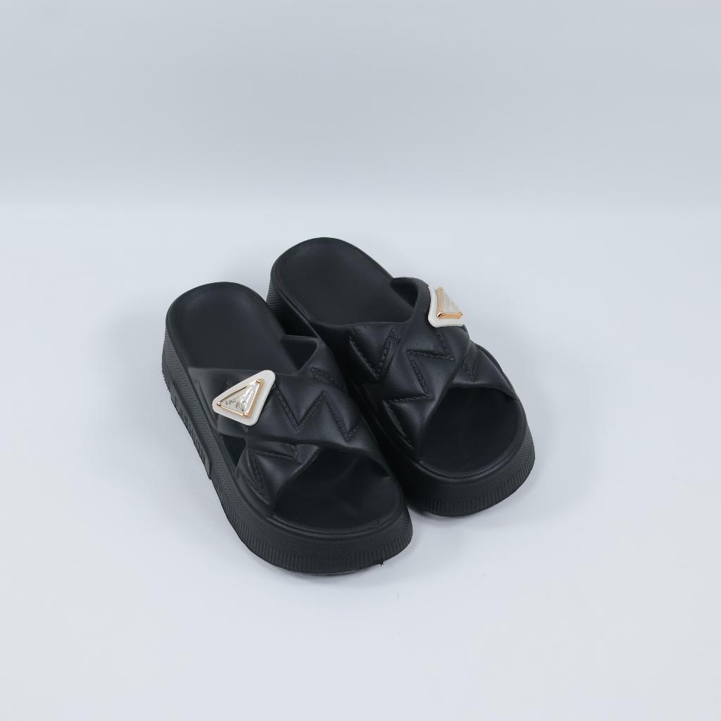 รองเท้าแตะผู้หญิง 576M Eva Rubber Braided Wedge Slides Irsoe Eva Rubber