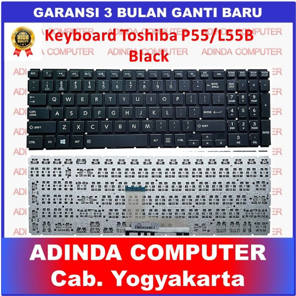 คีย์บอร์ด Toshiba P55 L55B P55-A P55-B P55W P55W-B P55W-C - สีดํา