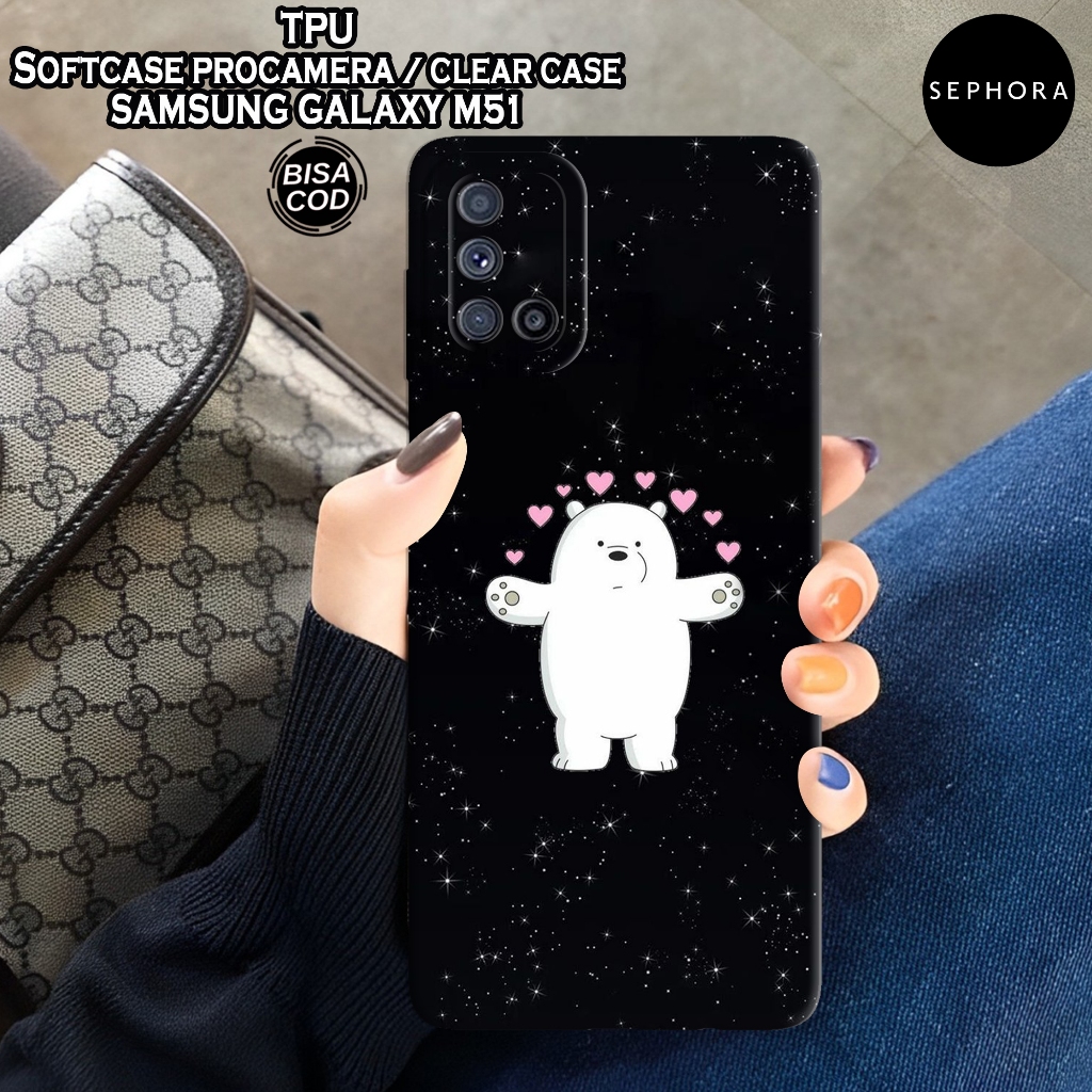 HP เคส Samsung M51 ใหม่ล่าสุด - เคสแฟชั่น Bears - Samsung M51 Softcase - เคส Pro - เคสใส - เคส Samsu