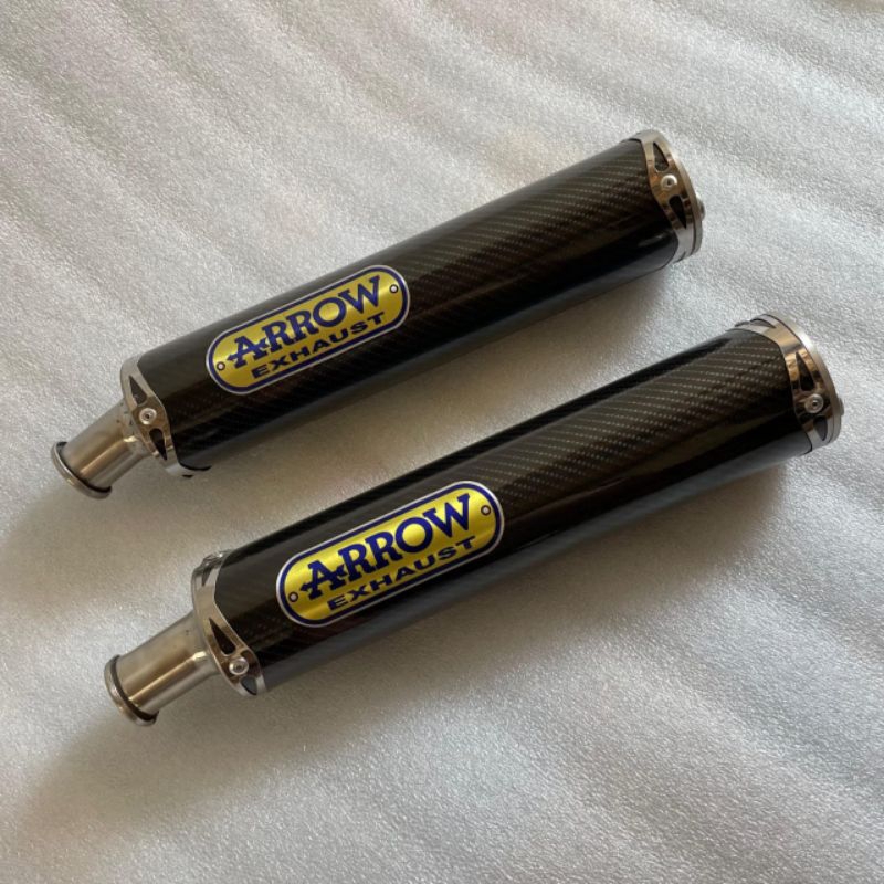 Arrow Manifold/Exhaust Stainless Carbon Type - Muffler 2Stroke Arrow - Canister Arrow 2Stroke Only