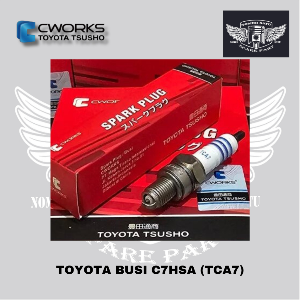 CWORKS TOYOTA TSUSHO SPARK PLUG MOTORCYCLE SPARK PLUG C7HSA / TCA7 HONDA PRIMA / GRAND / SUPRA X 100