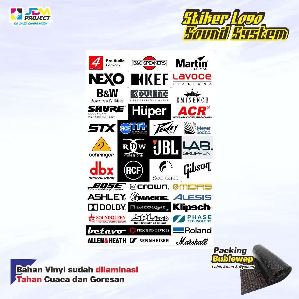 JDM Project - สติ๊กเกอร์ Sound System Operator Sound ACC - เนื้อหา 42 สติ๊กเกอร์ - SPL Audio RDW Beh