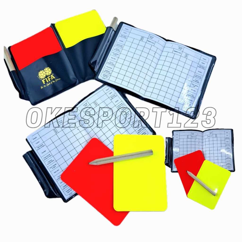 MERAH REFEREE CARD – ชุดการ์ดสีแดงและสีเหลือง เหมาะสําหรับผู้ตัดสินฟุตบอลและฟุตซอล