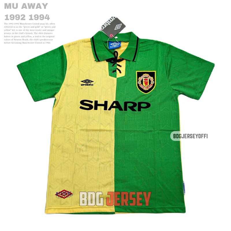 MU AWAY OFFICIAL RETRO JERSEY 1992 1994 เกรดเดิม TOP