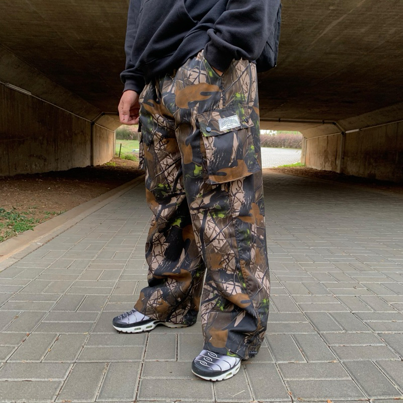 Realthree PARACUT BAGGY TROUSERS - NOTBACLUB GOPOR CAMOFLAUGE TROUSERS