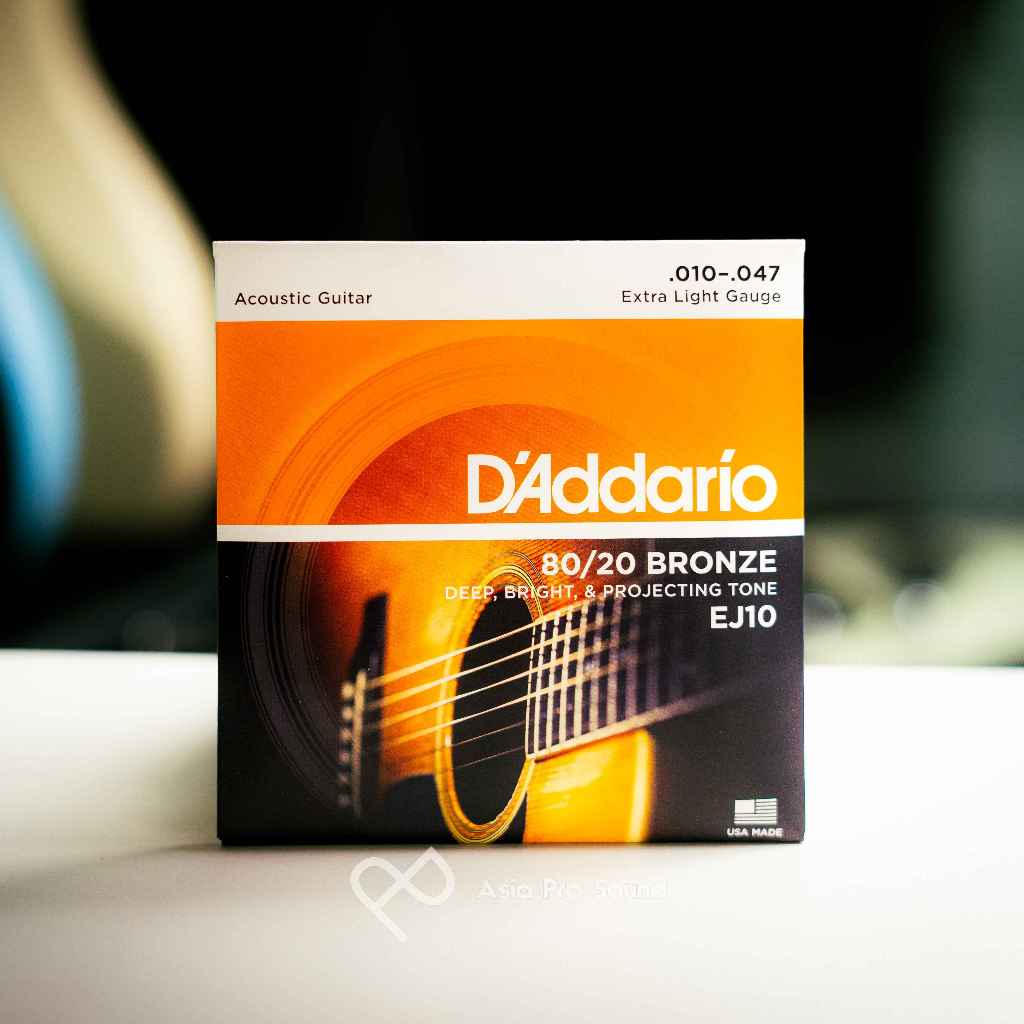 D'ADDARIO DAddario EJ10 / EJ 10 80/20 สายอะคูสติกแสงพิเศษสีบรอนซ์ต้นฉบับ