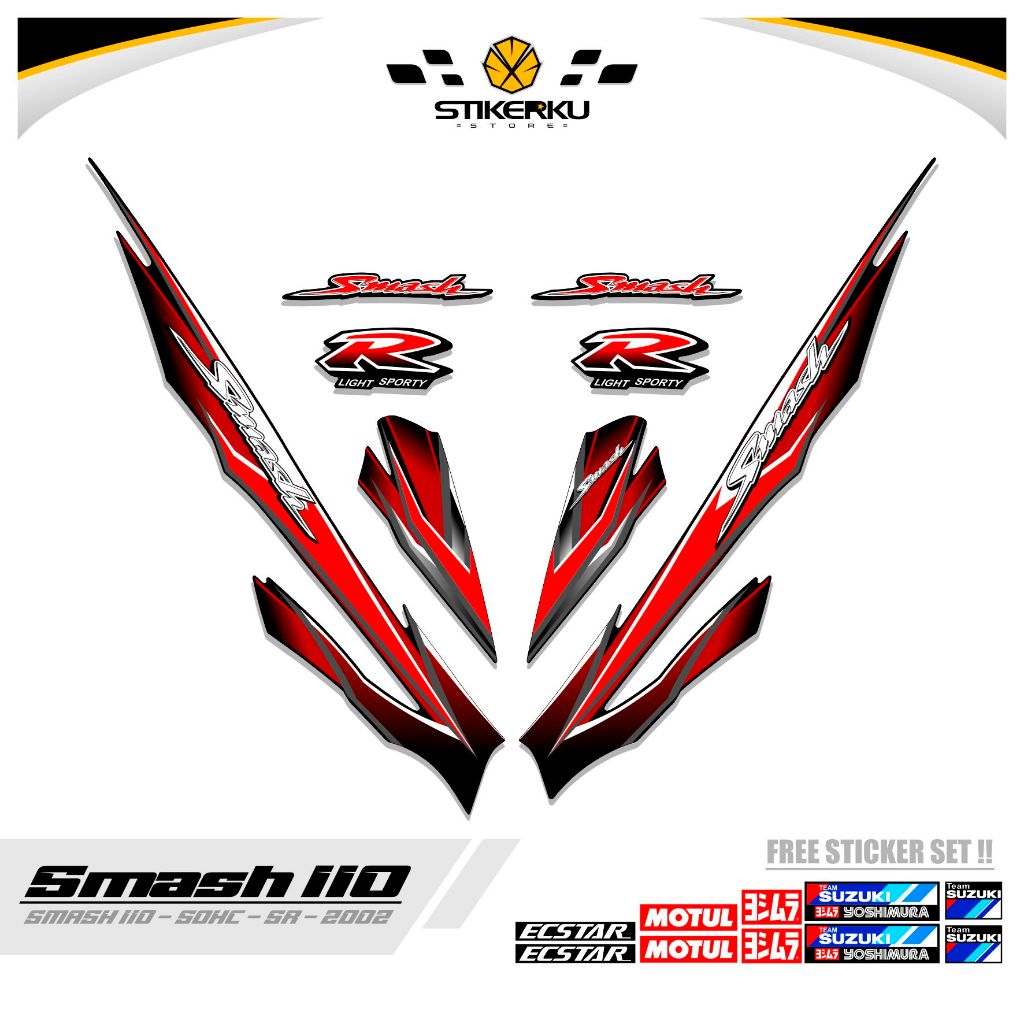สติ๊กเกอร์ SMASH 110 R / MTF 17 / STRIPING SMASH 2002 / สติ๊กเกอร์ SR / สติ๊กเกอร์ / กวน / สะดุด / เ