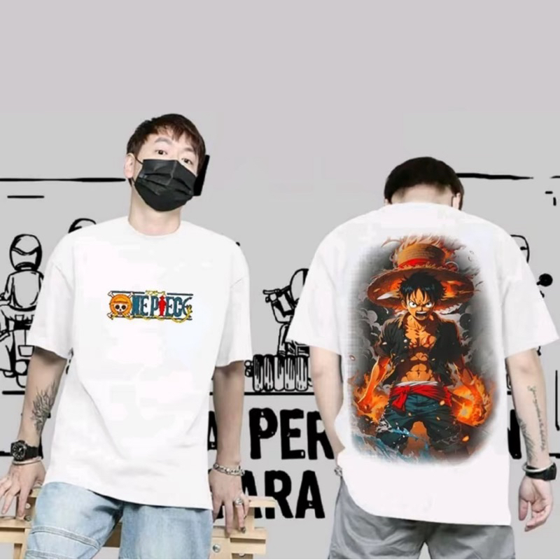 / เสื้อยืด ONE PIECE DISTRO / เสื้อยืด LUFFY PEACE / เสื้อยืดโลโก้ LUFFY / เสื้อยืด DISTRO สําหรับผู