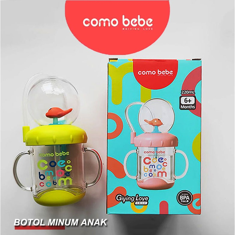 Comobe เด็กดื่มขวด 220ML ของเล่นเด็ก BPA ฟรีวัสดุ Tritan ขวดน้ําพุ racing fountain ขวด