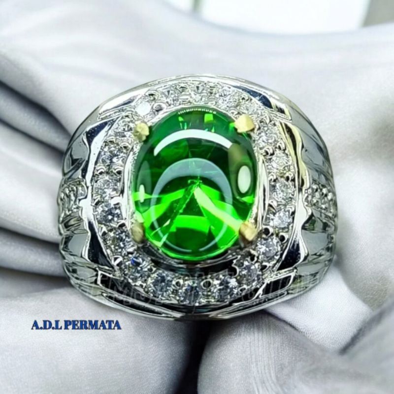 GREEN AQUAMARINE GOOD QUALTY GEMS STONE RING