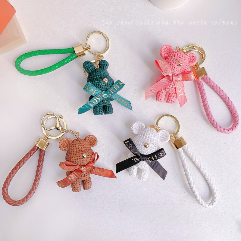 GANTUNGAN HP CD03 [NENE] BEARY CHARM Bear Keychain Bag Strap Key Mobile Phone Wallet