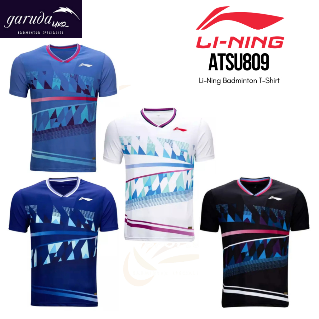 เสื้อแบดมินตัน LINING ATSU807 BAJU LINING ATSU807 เสื้อยืด ClimaFit