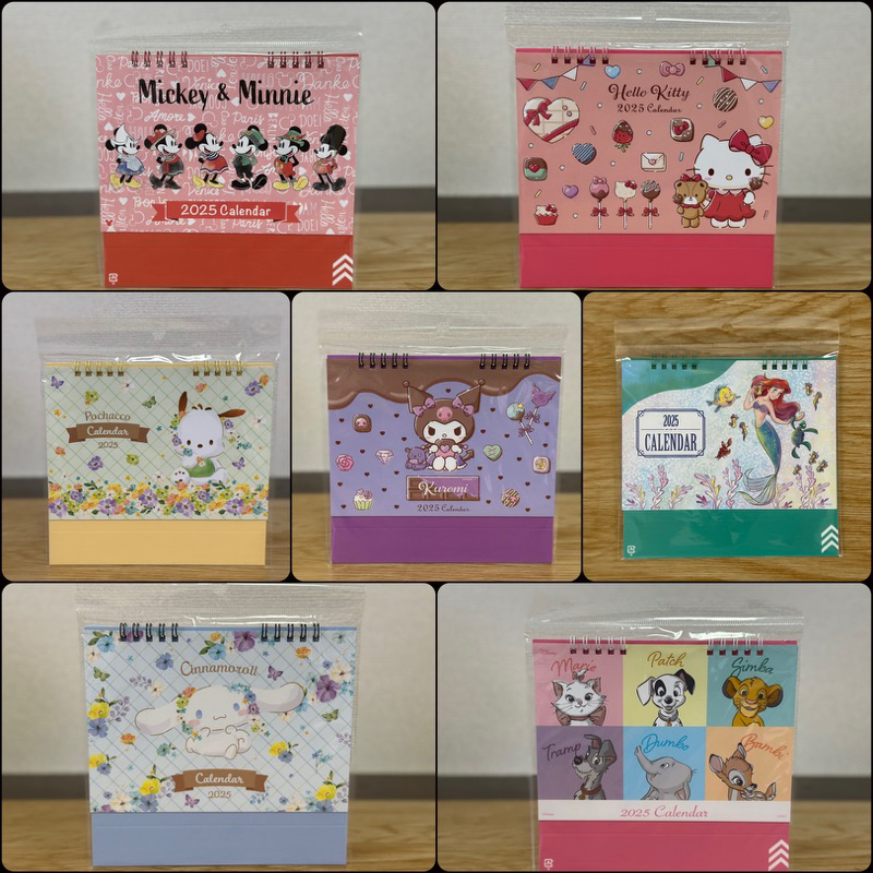 [Daiso] ปฏิทิน Disney/sanrio 2025