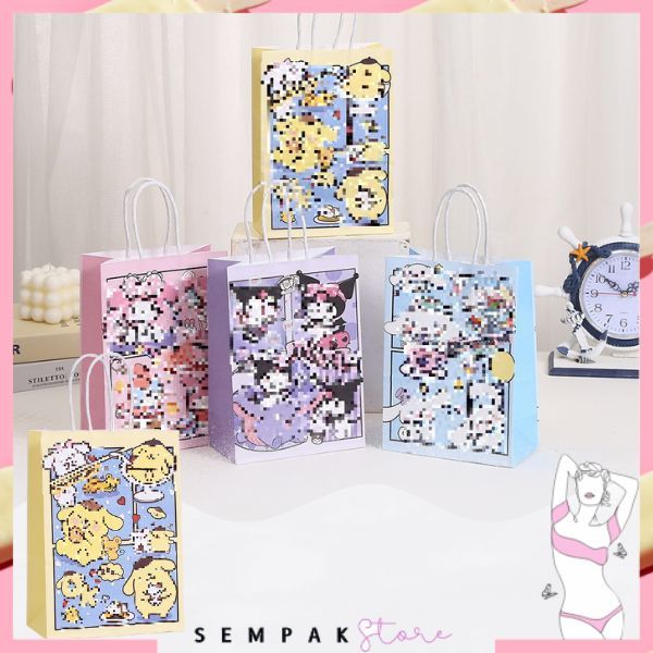 SS Paper Bag Happy birthday Animation Paper Bag Goodie Bag Childrens Snack Gift Hampers Bag Cute Car