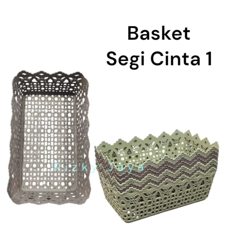 กระเช้าพลาสติก LOVE SQUARE 1