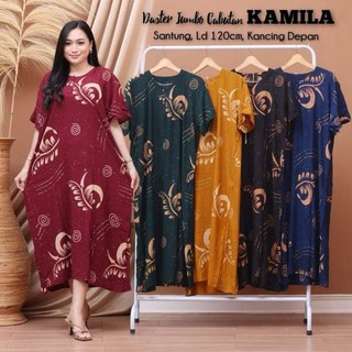 (bisa cod) 100 dapat 4pcs daster rayon jumbo lengan pendek busui bumil kancing depan lengan pendek
