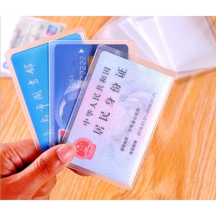 ที่ใส่บัตรพลาสติก TRANSPARENT / ตัวป้องกันการ์ดอีตอล SIM KTP / ฝาครอบ KTP