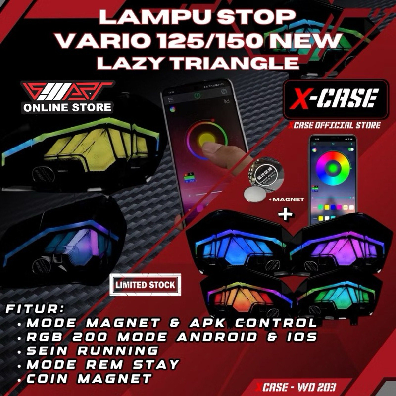 Lazy Triangle Rgb Apk Stop Lamp Plus Magnetic Control Vario 125 150 New Sein Running (X-Case WD 2503