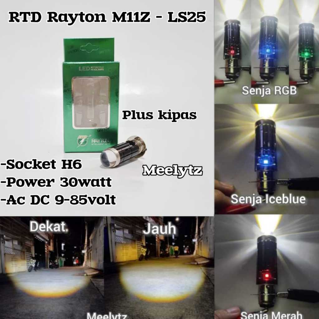 RTD M11Z & M11LS - H6 RTD Rayton ไฟหน้า plus RGB dusk Far Near D3 สีขาวเหลือง M11Z LS10 LS25